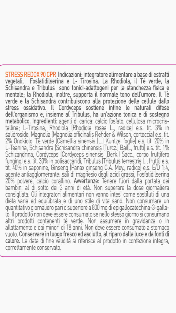 Stress Redox Etichetta